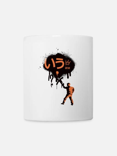 Abstrakt Sprayer Logo - Tasse - Weiß