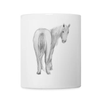 Horse Drawing – Elegant Animal Illustration - Mug - white - Front
