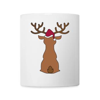 Drôle d’orignal pour Noël - Mug blanc - blanc - Devant