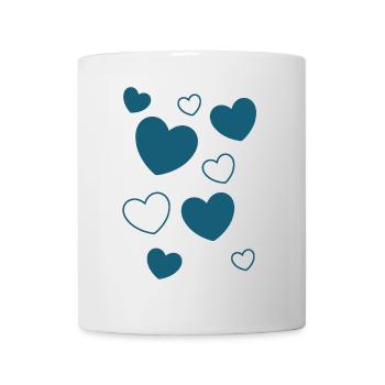 Blue Heart Pattern Heart Pattern Gift - Mug - white - Front