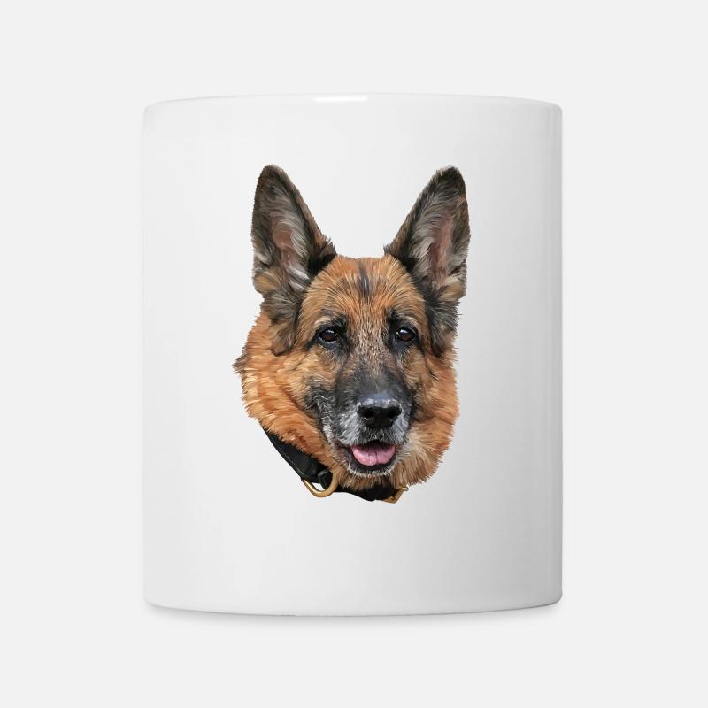 Schäferhund - Tasse - Weiß