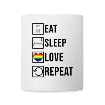 Lgbt Heart Rainbow Lesbian Love Gay Statement - Mug - white - Front
