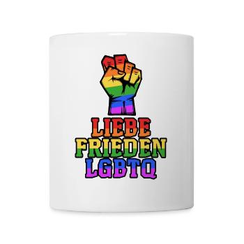 Lgbt Liebe Statement Homosexuell Bisexuell Stolz - Tasse - Weiß - Vorne