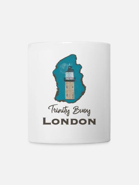 London, Leuchtturm Trinity Buoy, Pixel- Art - Tasse - Weiß