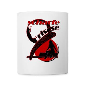 coiffeur pointu noir roux femme - Mug blanc - blanc - Devant