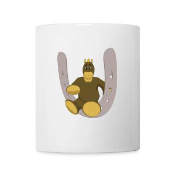 Pferd mit Hufeisen - Tasse - Weiß - Vorne