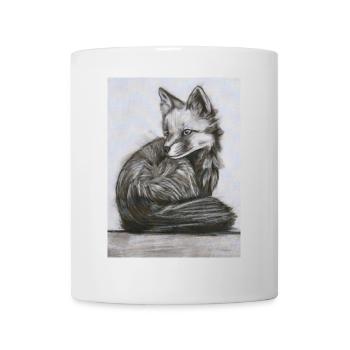 Fuchs im Wald – detailreiche Aquarell Illustration - Tasse - Weiß - Vorne