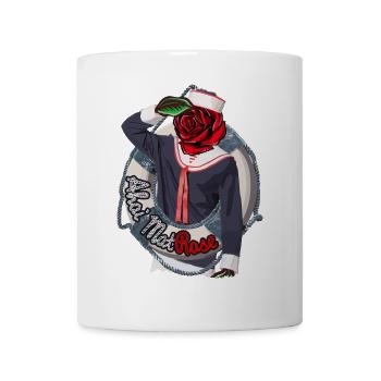 Ahoi MatRose – Maritimes Wortspiel Design - Tasse - Weiß - Vorne