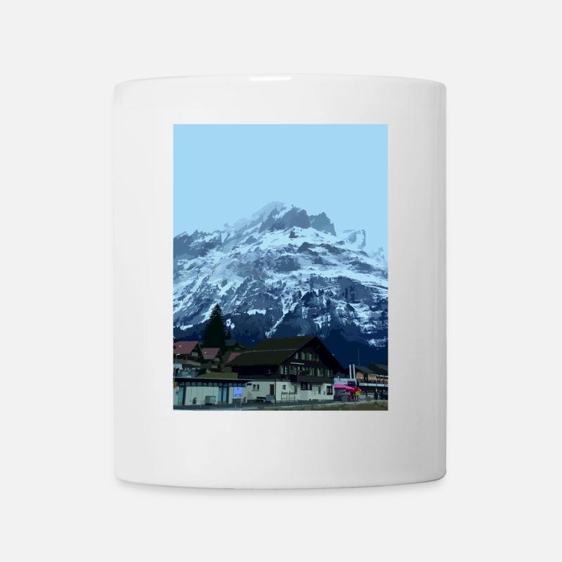 Montagnes suisses - Vallée de Grindelwald - Mug blanc - blanc