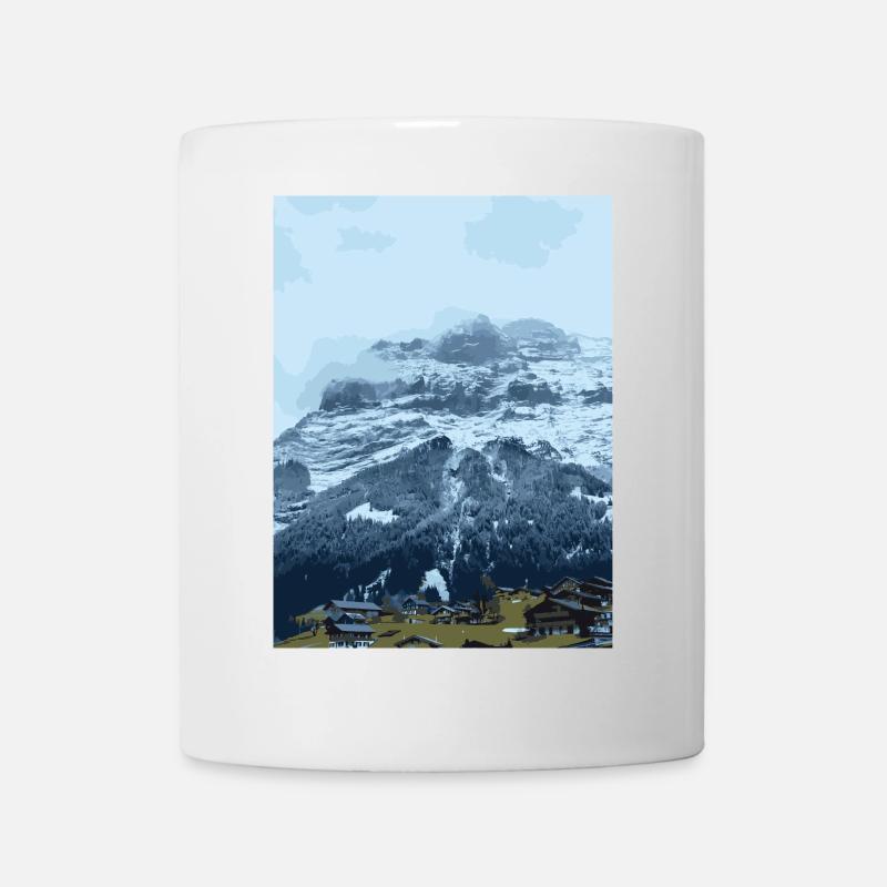 Montagnes suisses - Face Nord de l’Eiger - Mug blanc - blanc