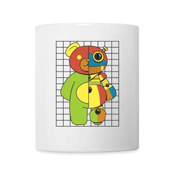Ours en peluche, robot - Mug blanc - blanc - Devant