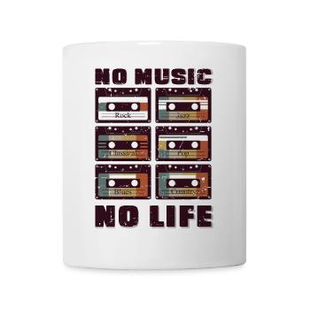 Rock, Jazz, Classic, Pop, Country Kassetten - Tasse - Weiß - Vorne