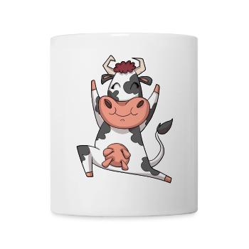 Vache Yoga - Mug blanc - blanc - Devant