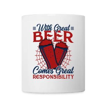 With great beer comes great responsibility - Tasse - Weiß - Vorne