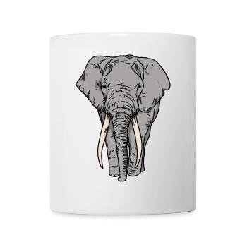 Afrikanischer Elefant - Tasse - Weiß - Vorne