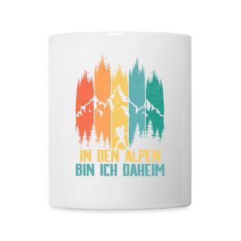 In den Alpen bin ich daheim - Tasse - Weiß - Vorne