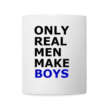 Les vrais hommes font des garçons - Mug blanc - blanc - Devant