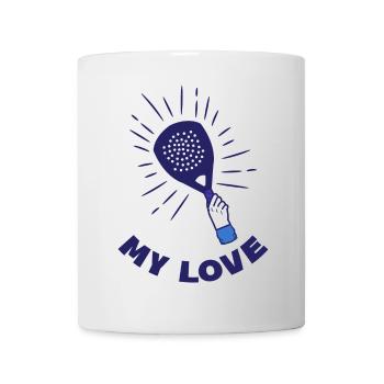 Joueur de recul Raquette Padel Déclaration Sport - Mug blanc - blanc - Devant