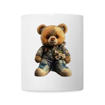 Cadeau Bear Half Man - Mug blanc - blanc - Devant
