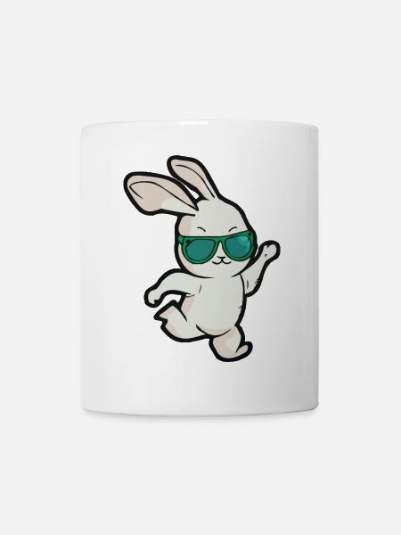 Sunglasses Easter Bunny Dances - Mug - white