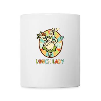 Tablier rétro Lunch Lady - Mug blanc - blanc - Devant
