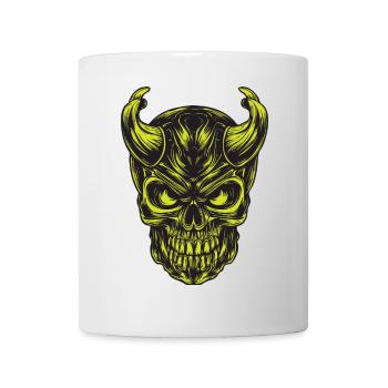 Schädel - Tasse - Weiß - Vorne