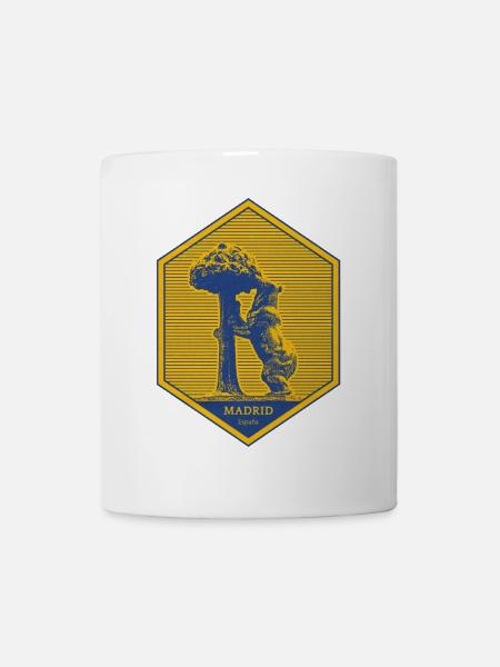 Emblème de Madrid avec ours et arbre - Mug blanc - blanc