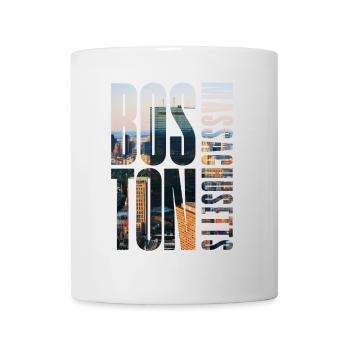 Boston Downtown Skyline Motif - Mug - white - Front