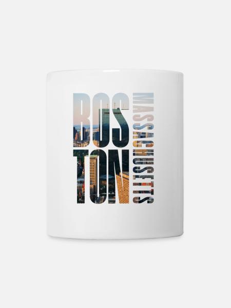 Boston Downtown Skyline Motiv - Tasse - Weiß