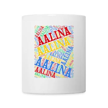 t-shirt Aalina t-shirt word cloud idée cadeau - Mug blanc - blanc - Devant