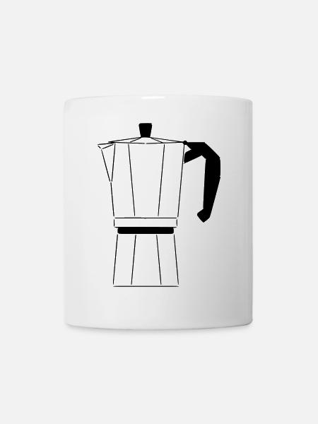 Cafe Mokkakanne Schwarz - Tasse - Weiß