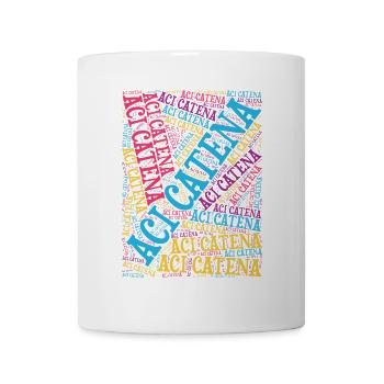 T-shirt Sicilia T-shirt nuage de mots Aci Catena - Mug blanc - blanc - Devant