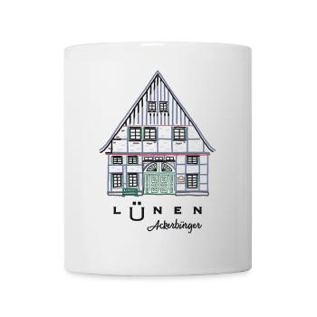 Lünen, Fachwerkhaus Ackerbürger, Kreis Unna - Tasse - Weiß - Vorne