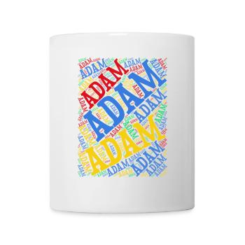 Adam t-shirt word cloud t-shirt gift idea - Mug - white - Front