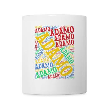 Adamo Wortwolke T-Shirt T-Shirt Geschenkidee - Tasse - Weiß - Vorne