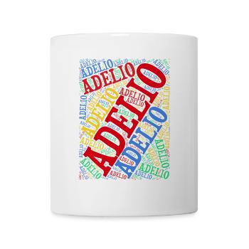 T-Shirt Adelio T-Shirt Wortwolke Geschenkidee - Tasse - Weiß - Vorne