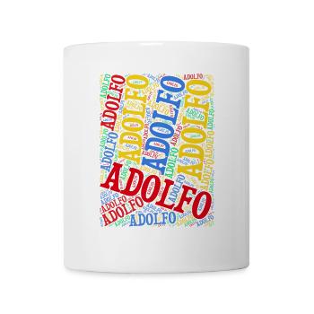 T-Shirt Adolfo Wortwolke T-Shirt Geschenkidee - Tasse - Weiß - Vorne