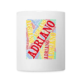 Adriano t-shirt word cloud t-shirt idée cadeau - Mug blanc - blanc - Devant