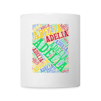 Adelia word cloud t-shirt t-shirt idée cadeau - Mug blanc - blanc - Devant