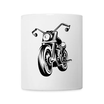 custom bike motorcycle rider illustration chopper - Mug - white - Front