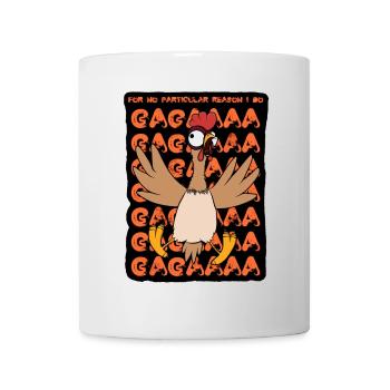 Verrücktes Huhn - Tasse - Weiß - Vorne