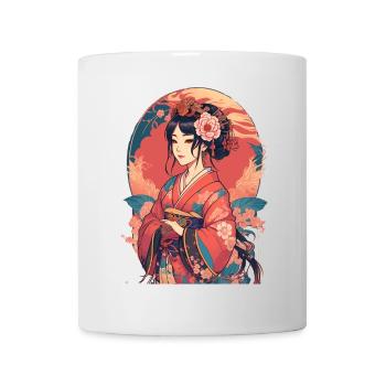 Jeune fille japonaise - Mug blanc - blanc - Devant