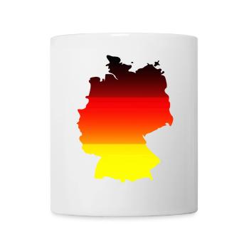 Abstrakte Farbgradient Karte Deutschland - Tasse - Weiß - Vorne