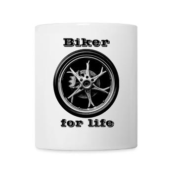 Biker for Life - Tasse - Weiß - Vorne