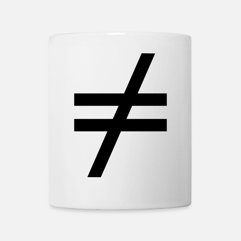 Ungleichheitszeichen nicht gleich Zeichen sign - Tasse - Weiß