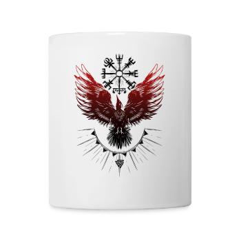 Wikinger Rabe Vegvisir Valknut - Tasse - Weiß - Vorne