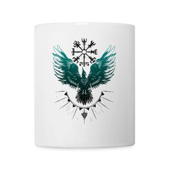 Wikinger Rabe Vegvisir Valknut - Tasse - Weiß - Vorne