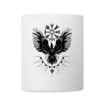 Wikinger Rabe Vegvisir Valknut - Tasse - Weiß - Vorne