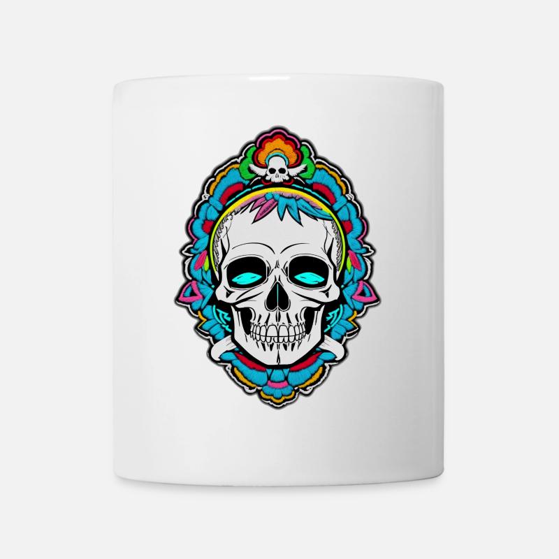 Totenkopf - Tasse - Weiß