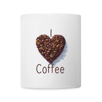 ich liebe Kaffee - Tasse - Weiß - Vorne
